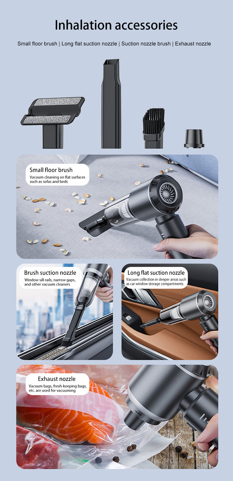 Cordless Handheld Vacuum – 15000Pa Suction for Home, Car & Pet Hair