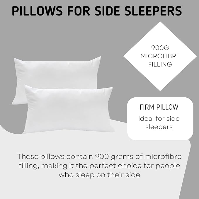 GRANDx 2-Pack Firm Microfiber Pillows – Orthopedic & Hypoallergenic
