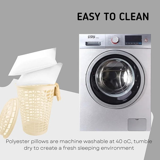 GRANDx 2-Pack Firm Microfiber Pillows – Orthopedic & Hypoallergenic