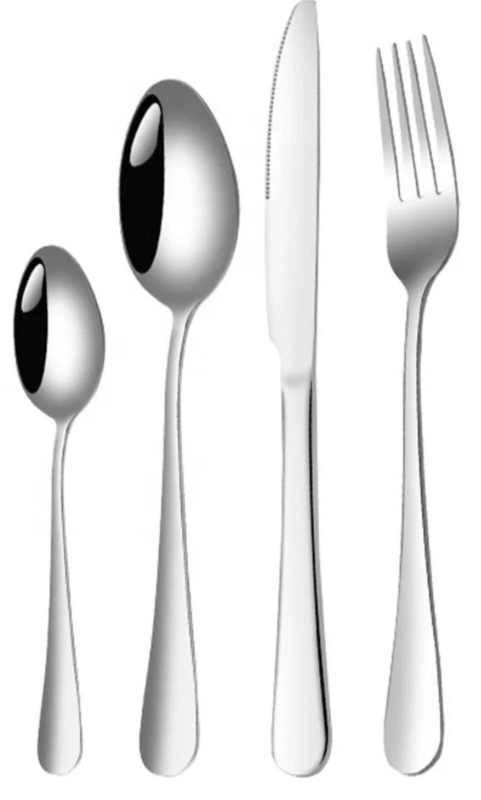 Premium 24-Piece Cutlery Set – Silver Finish, Boxed