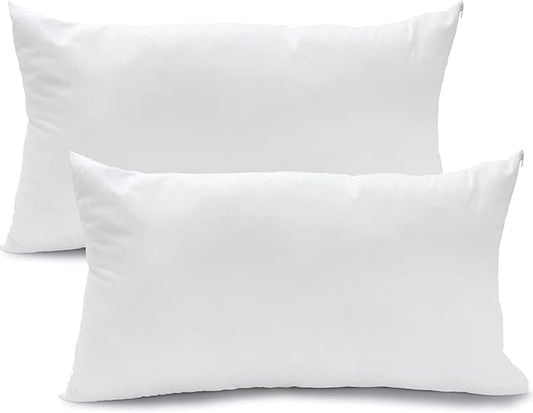 GRANDx 2-Pack Firm Support Microfibre Pillows – Hypoallergenic, Orthopaedic Comfort for Side Sleepers, Standard UK Size (48x74cm)